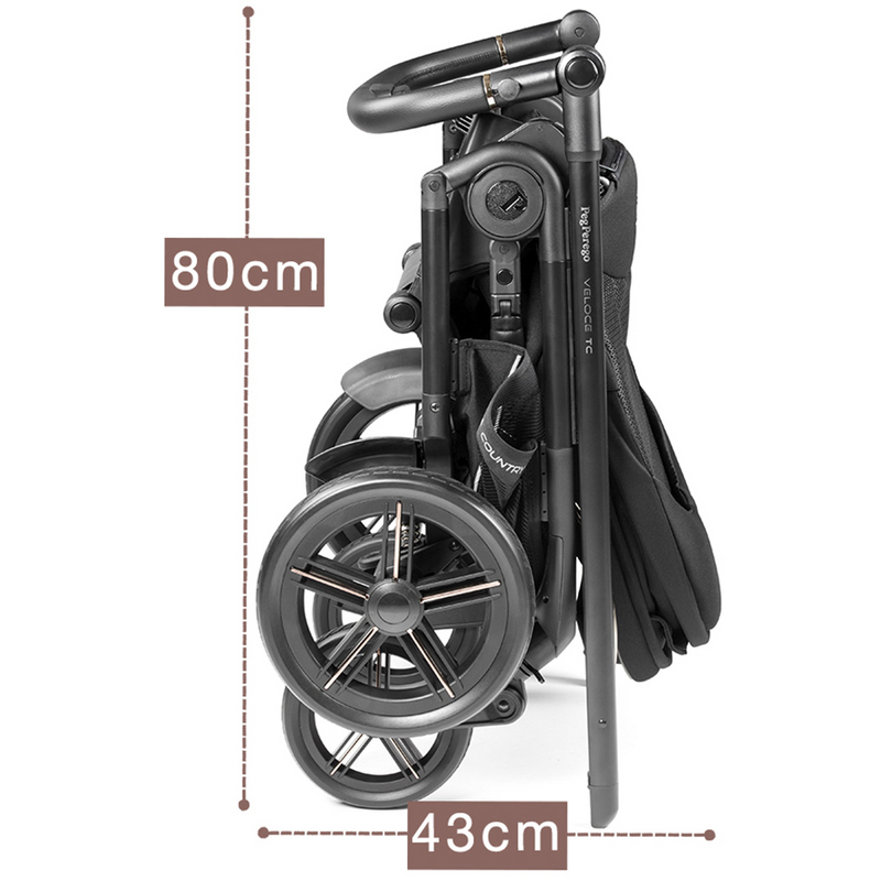 Коляска для новорожденных 2 в 1 Peg Perego Veloce TC Belvedere Licorice