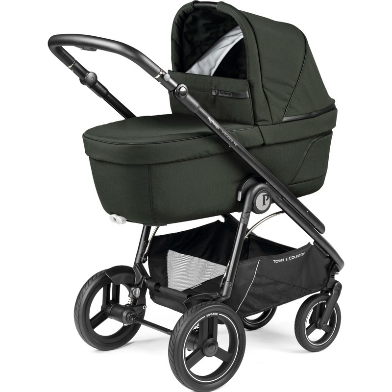 Коляска для новорожденных 4 в 1 Peg Perego Veloce TC Belvedere Lounge Green