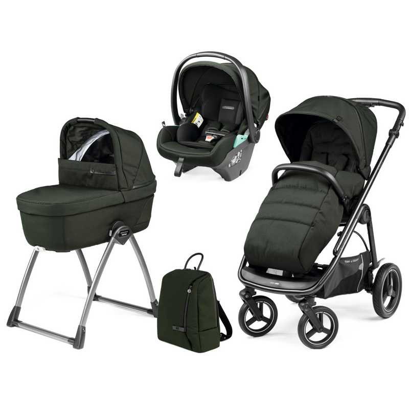 Коляска для новорожденных 4 в 1 Peg Perego Veloce TC Belvedere Lounge Green