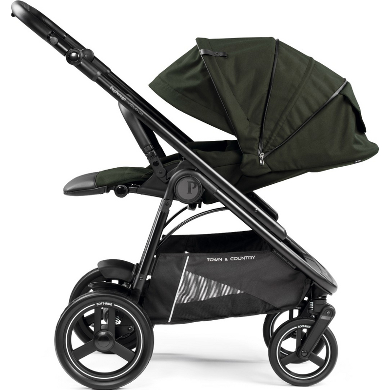 Коляска для новорожденных 4 в 1 Peg Perego Veloce TC Belvedere Lounge Green